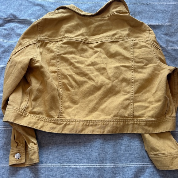 Yellow Cropped Jean Jacket - Picture 4 of 7